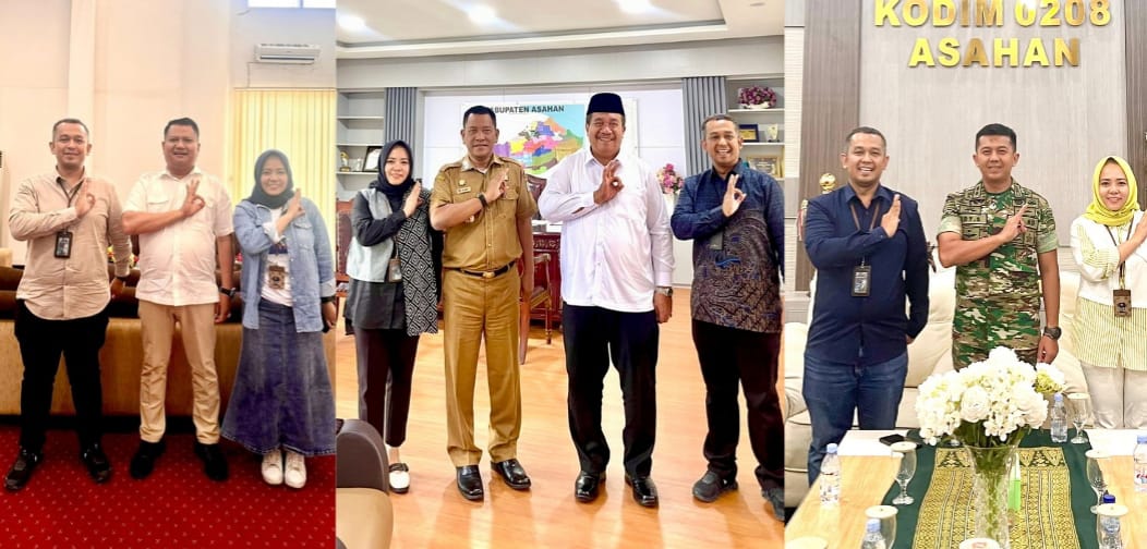 Perkuat Kerjasama Sektor Perbankan, BRI BO Kisaran Silaturahmi dengan Bupati, Wabup dan Dandim 0208/Asahan