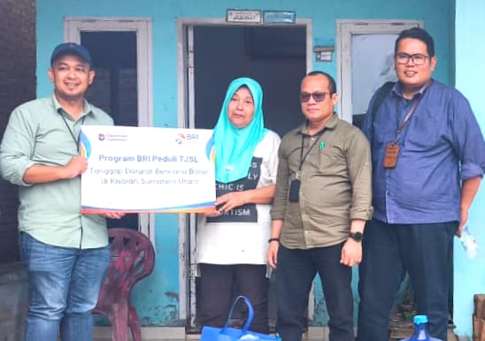 BRI BO Kisaran Salurkan Bantuan Sembako Bagi Warga Terdampak Banjir