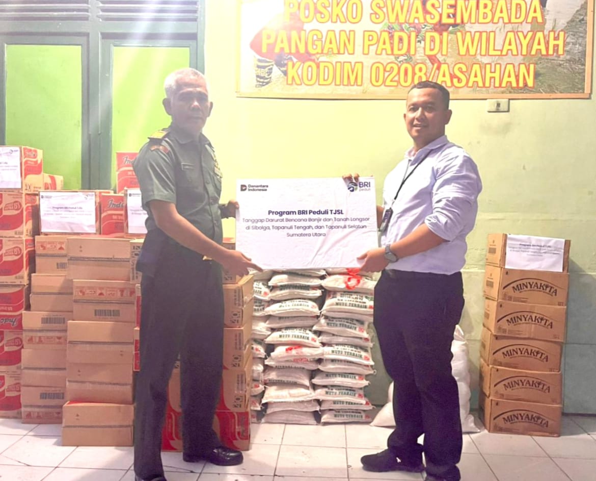 BRI BO Kisaran Salurkan Bantuan Korban Banjir Sibolga, Tapteng, dan Tapsel